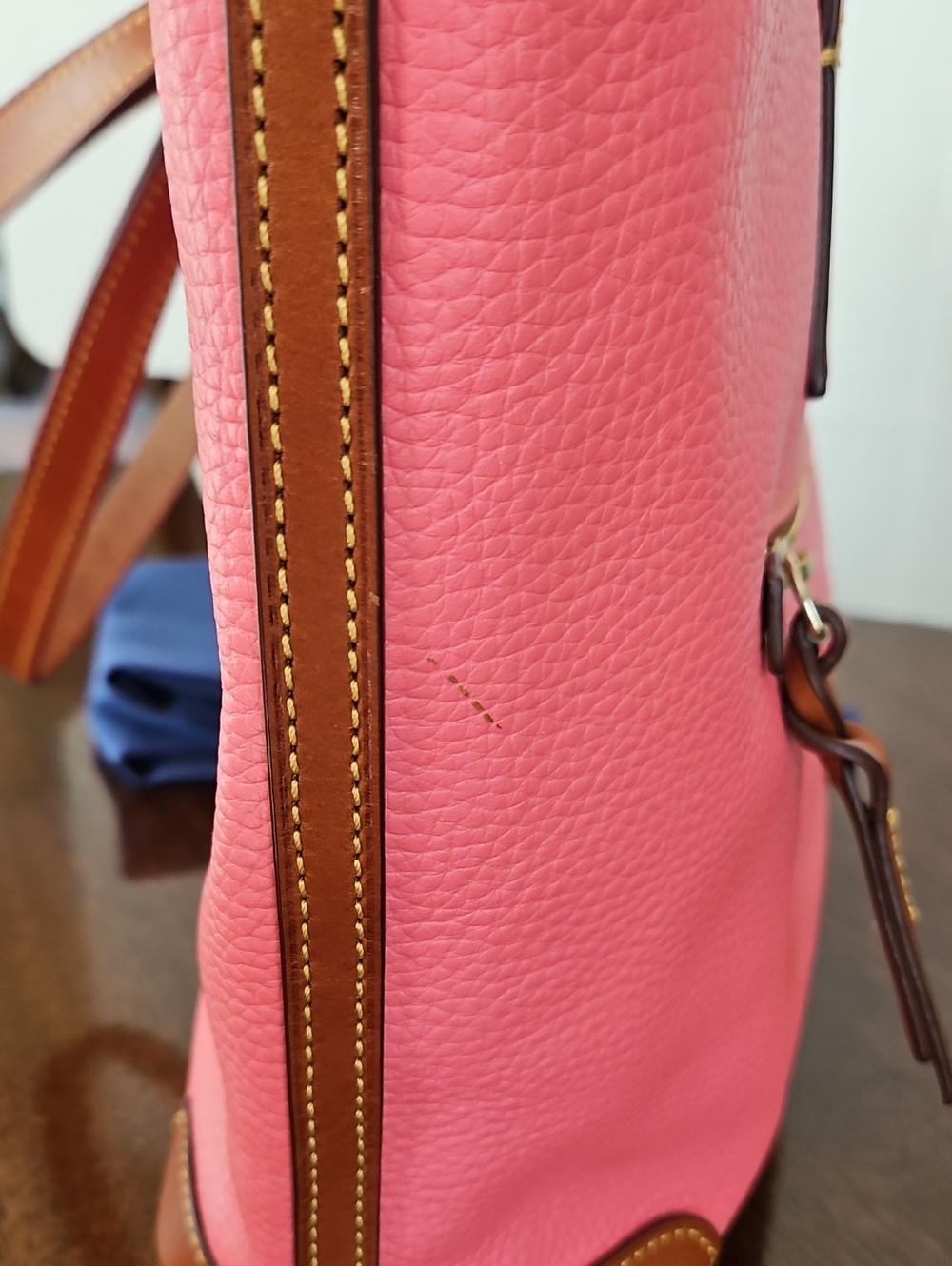 🌺 BIG WEEKEND SALE Dooney & Bourke Bubble Gum Charleston Pebble Leather Shopper - Picture 15 of 16